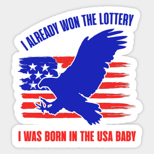 I was born in the USA baby Sticker